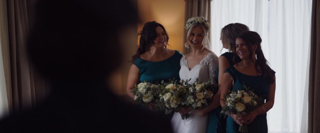 Bride and Bridesmaids in the Major General White Suite at Lough Eske Castle at the Irish Castle Wedding