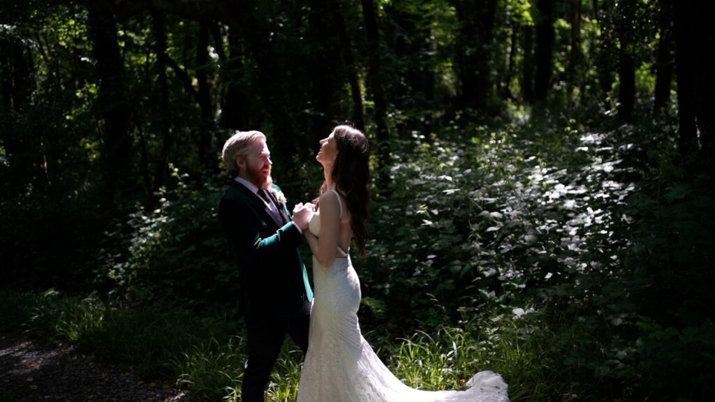 Kilronan Castle has beautiful woodlands for the photographer or wedding videographer it's a lovely place to film