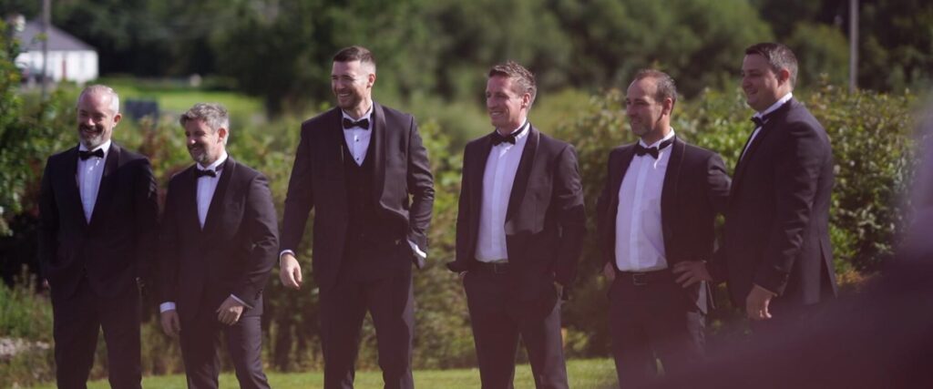 donegal groom garvan and his groomsmen on the wedding day