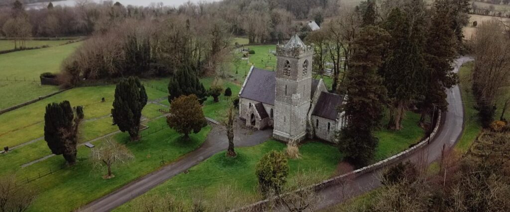 Lough Rynn Castle Wedding video church at Farnaught