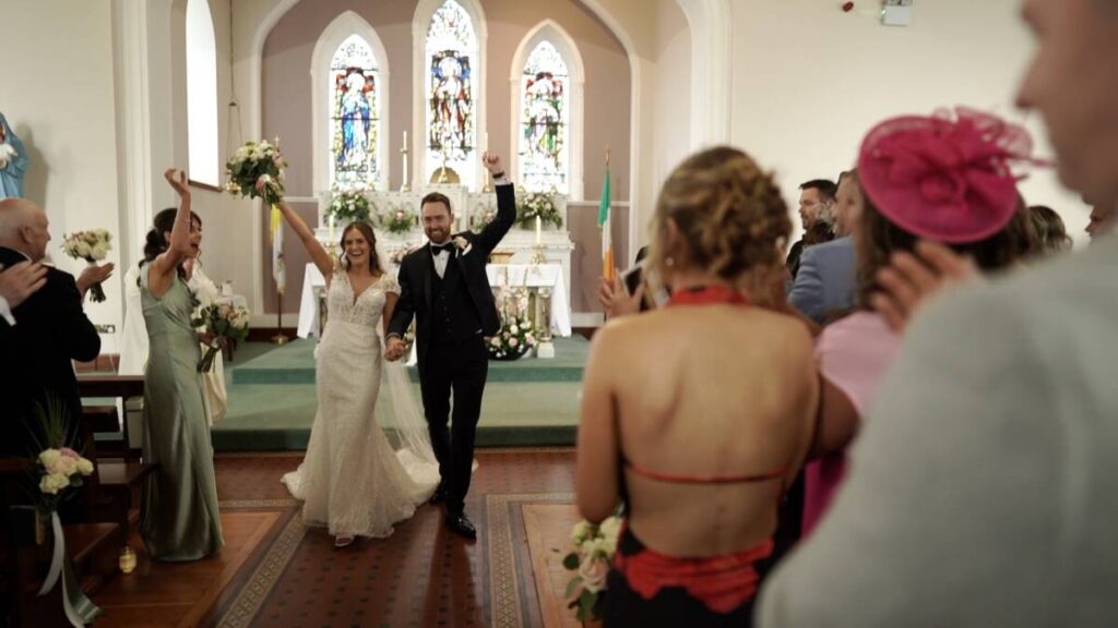 a still image from wedding video in Cliffoney